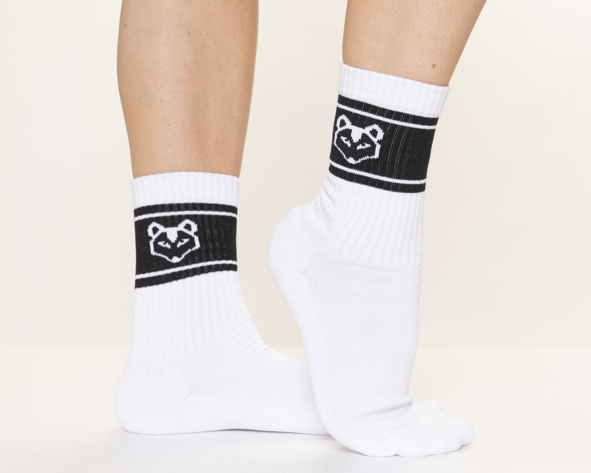 Un Petit Chien White and Black Socks