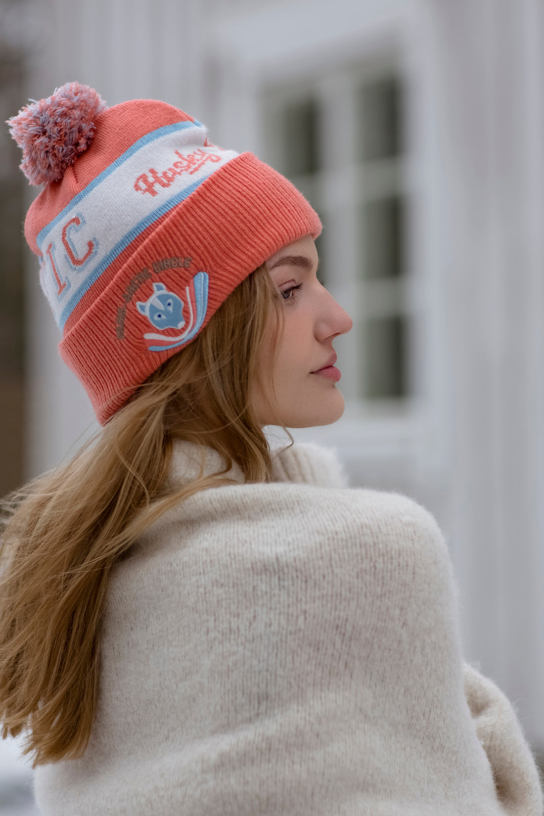 Northern BOMBOM Apricot Beanie