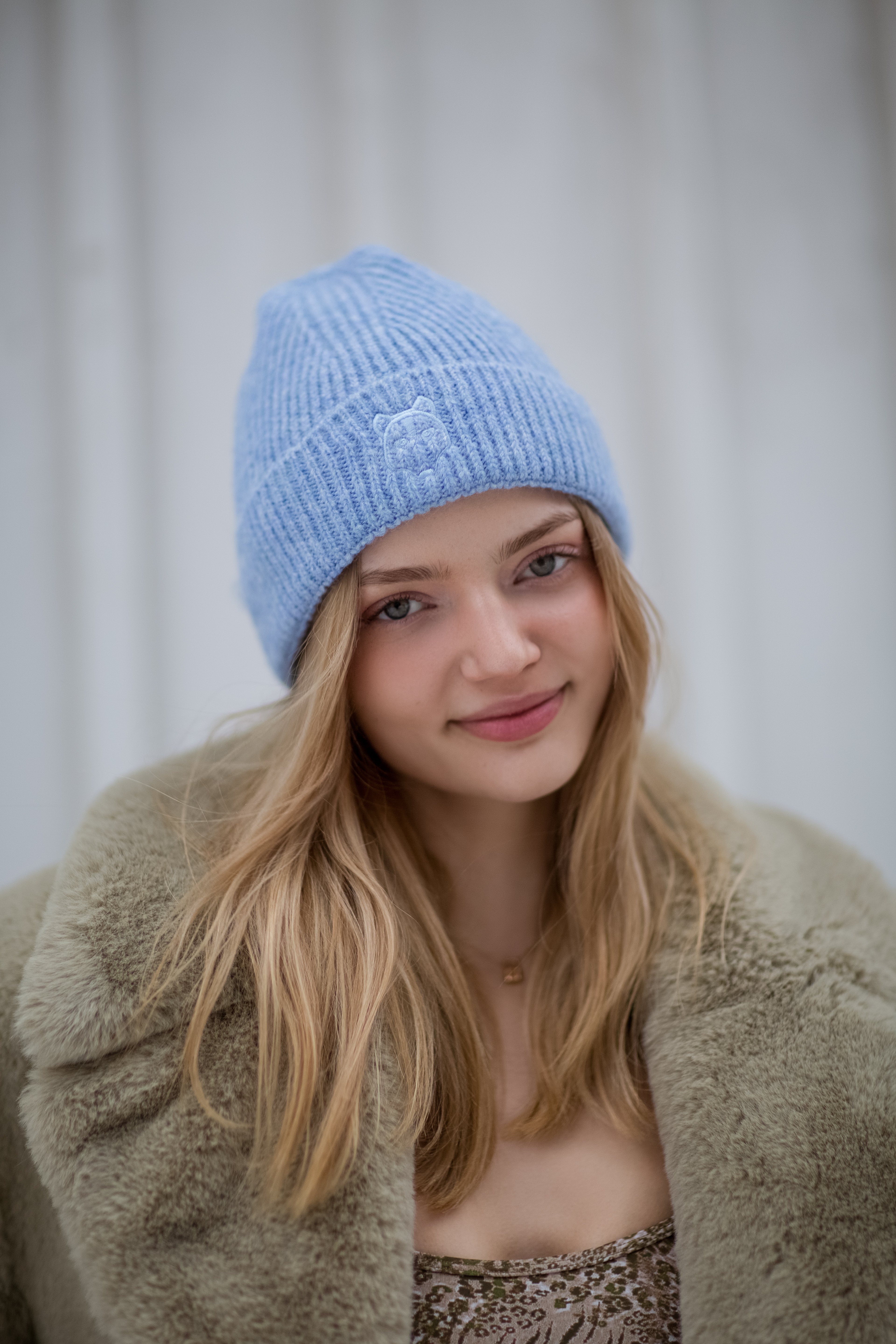Arctic Breeze Misty Blue Beanie