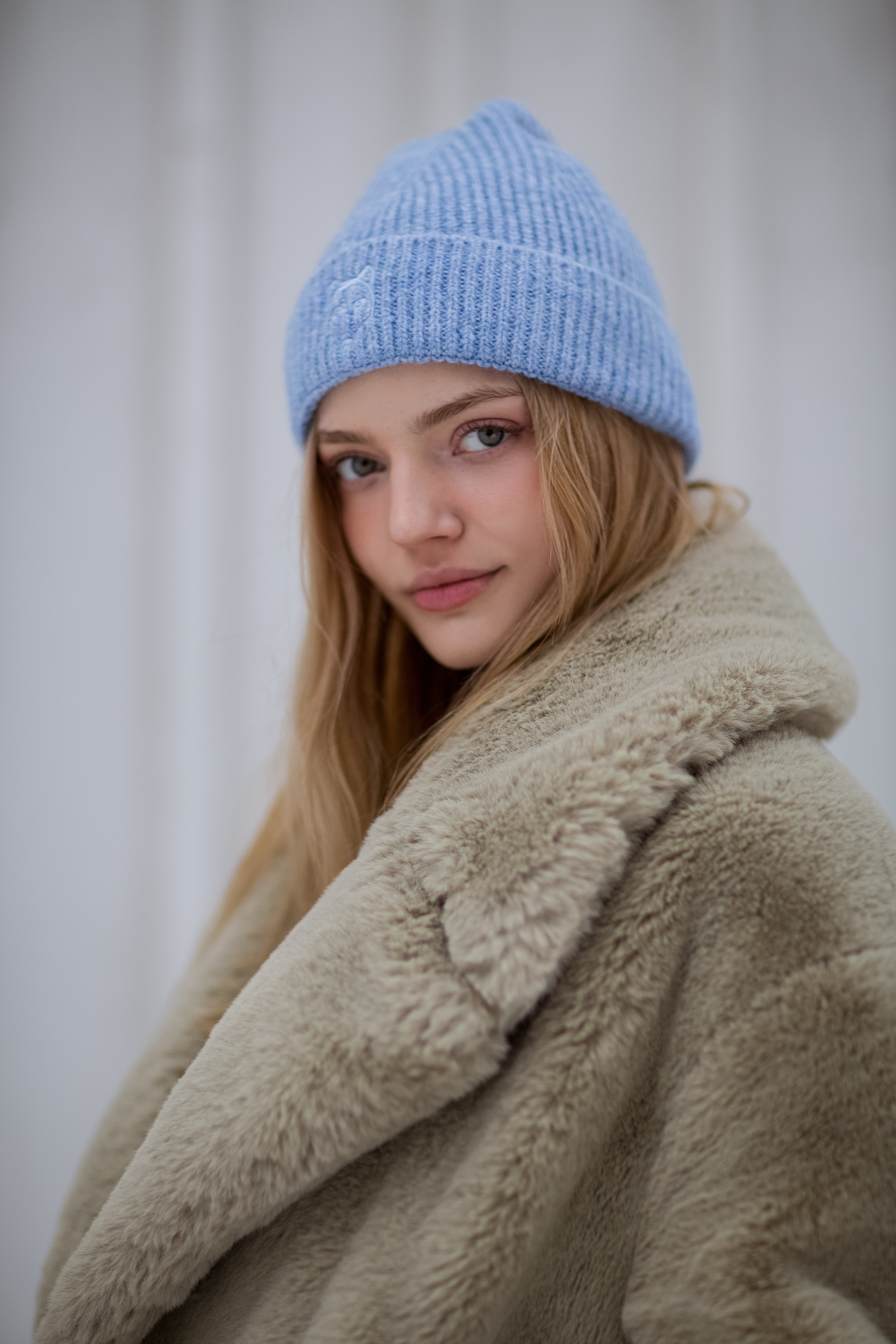 Arctic Breeze Misty Blue Beanie