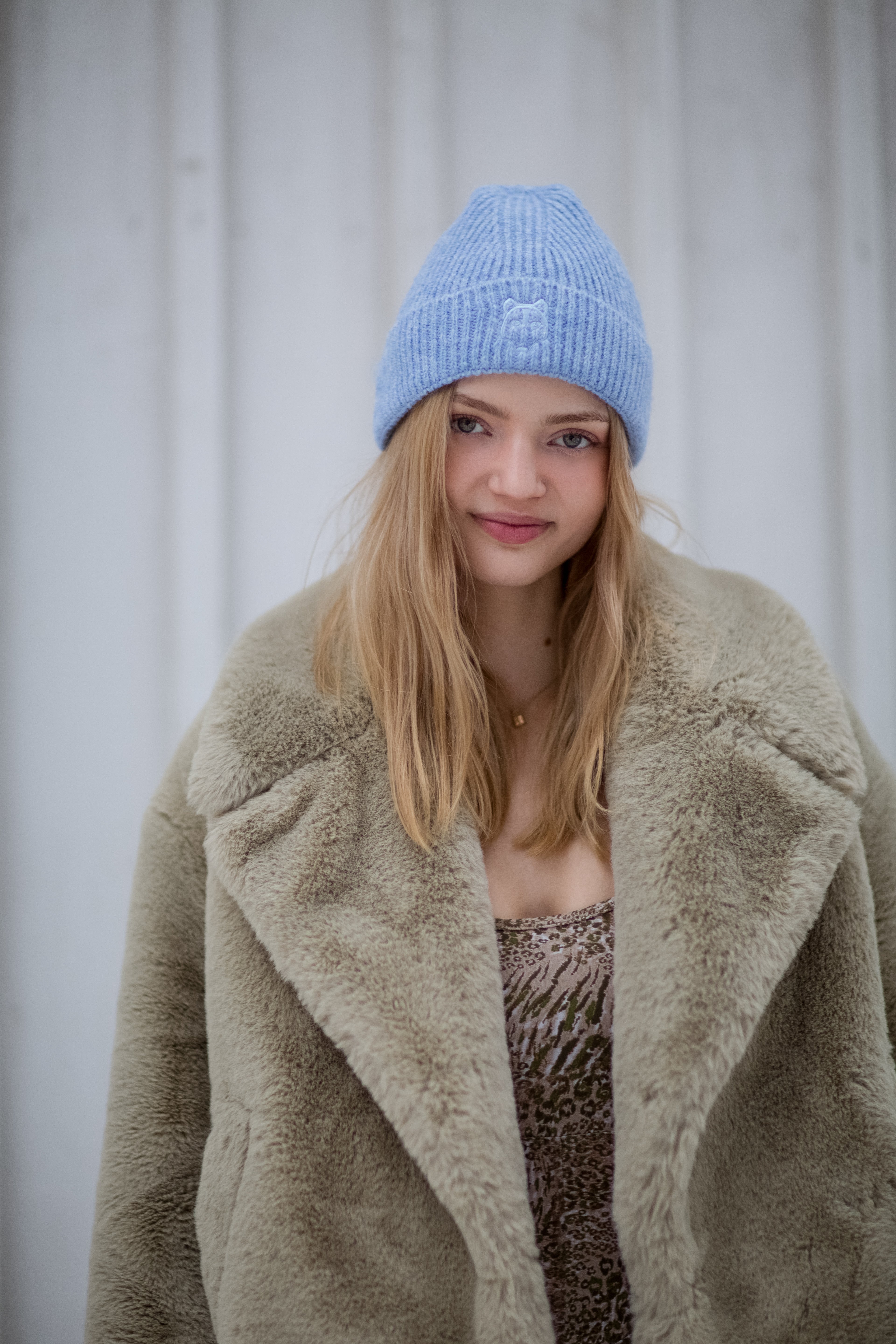 Arctic Breeze Misty Blue Beanie