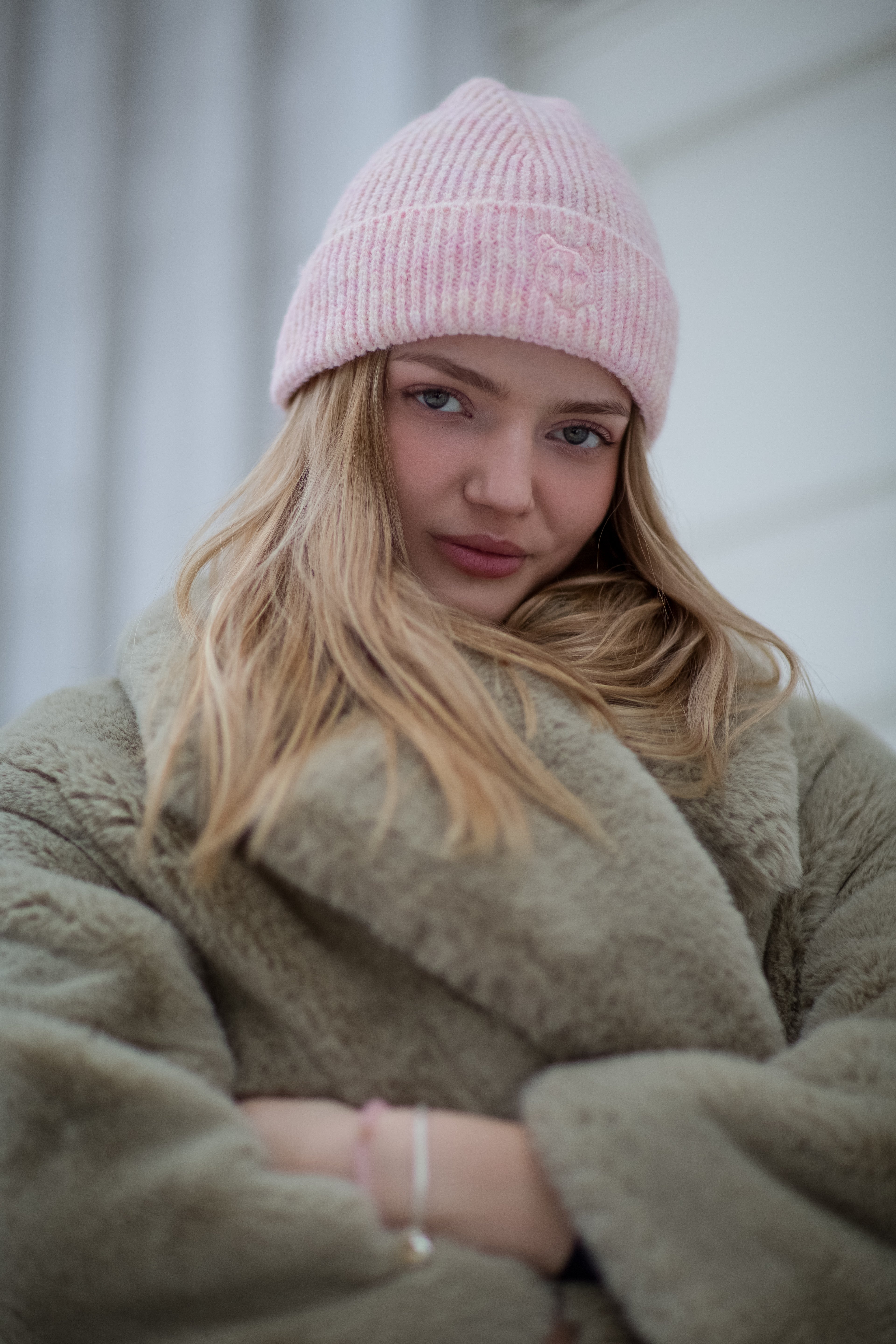 Arctic Breeze Powder Red Beanie