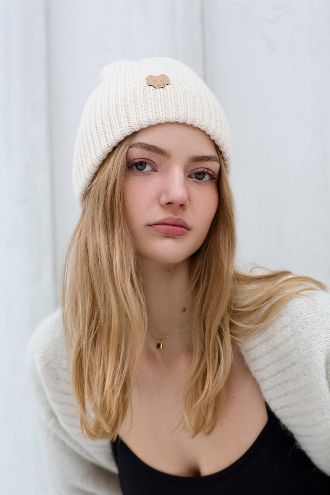 Arctic Breeze Linen White Beanie