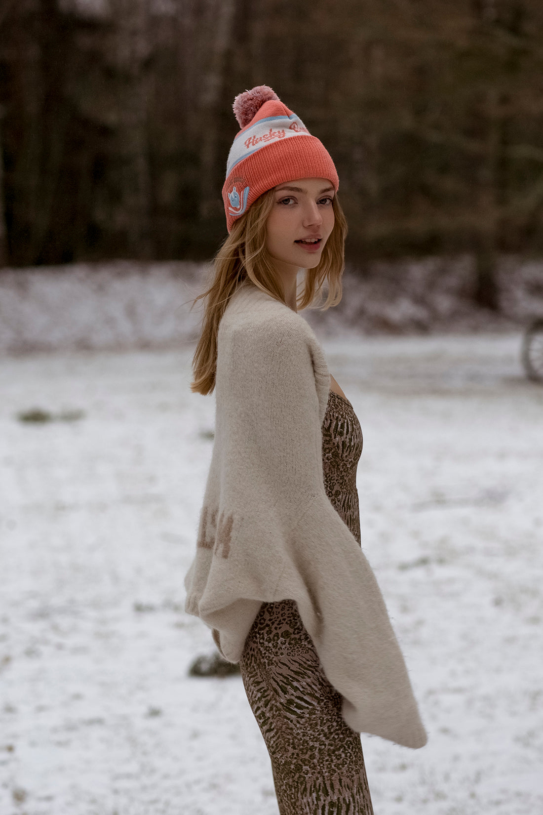 Northern BOMBOM Apricot Beanie